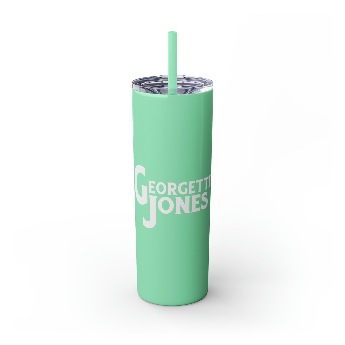 Georgette Jones Skinny Tumbler with Straw, 20oz