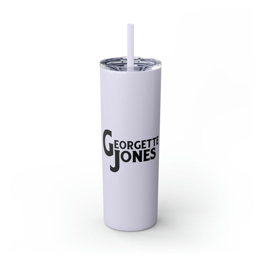 Georgette Jones Skinny Tumbler with Straw, 20oz