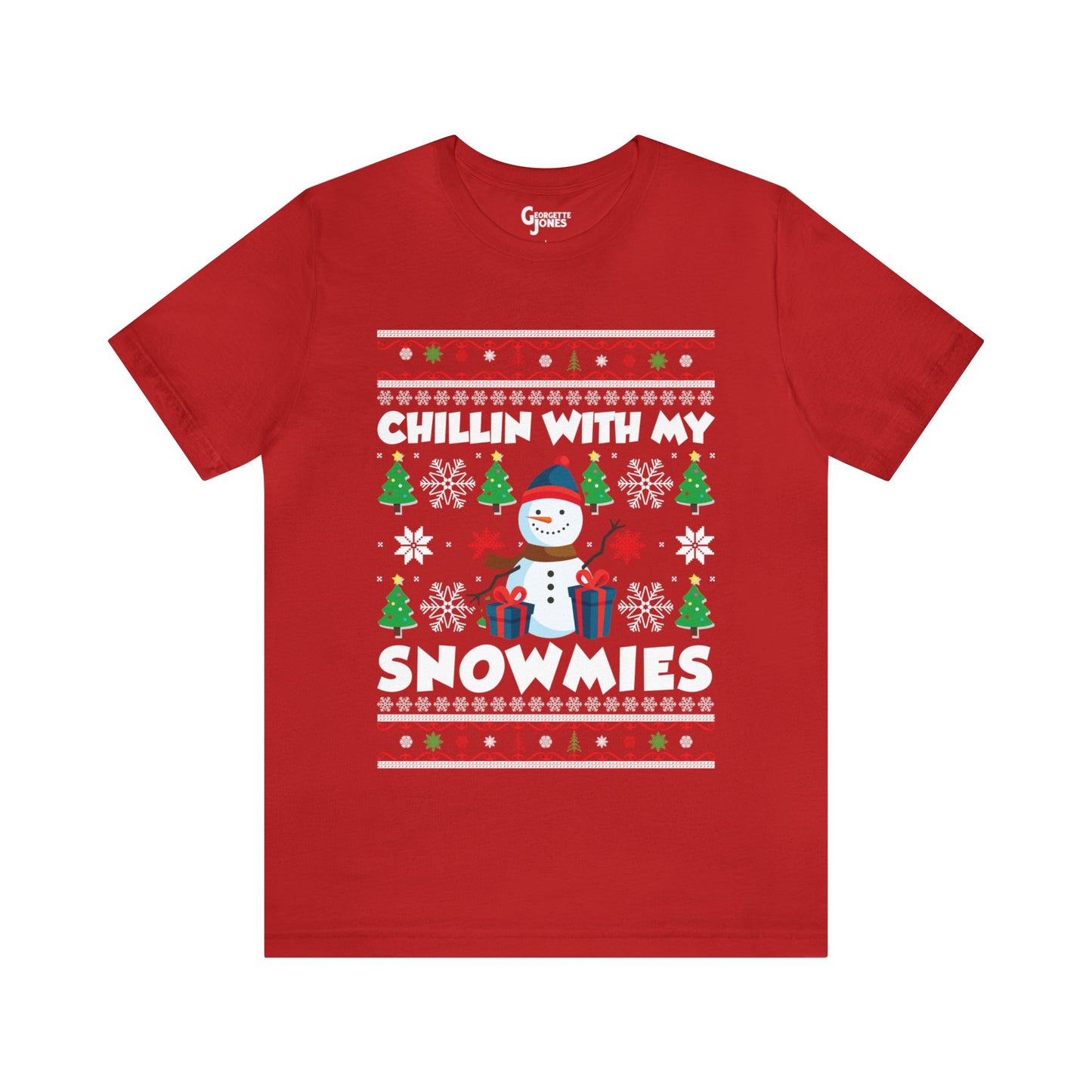 Chilling With The Snowmies Unisex Ugly Christmas T-shirt!