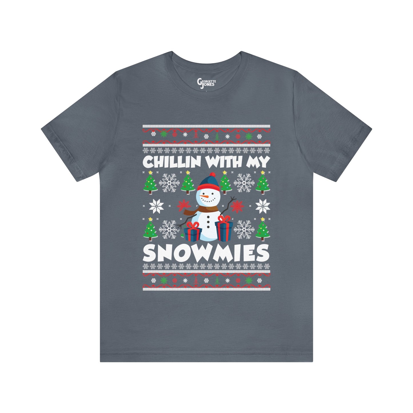 Chilling With The Snowmies Unisex Ugly Christmas T-shirt!