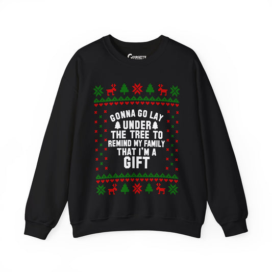 Gift Under The Tree Ugly Christmas Sweater