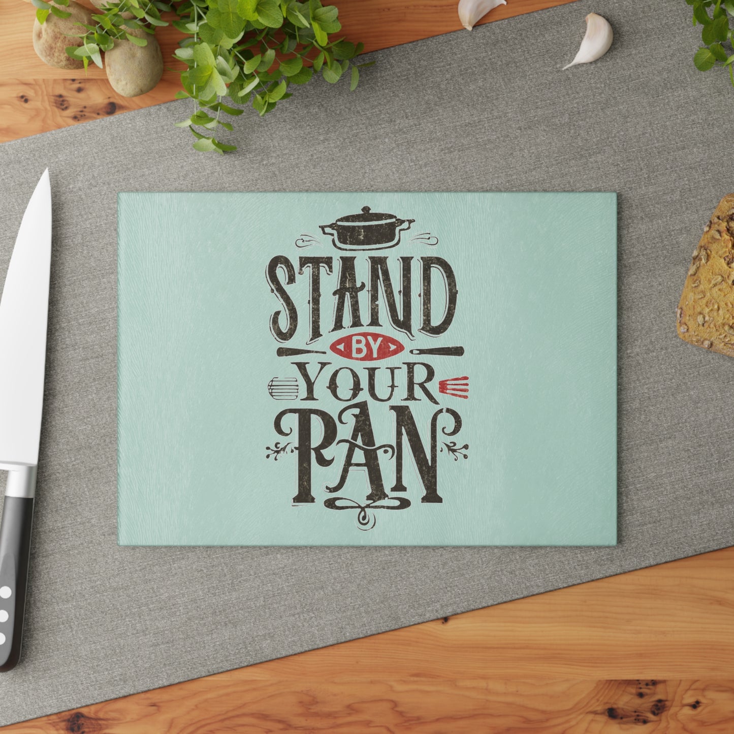 Stand By Your Pan Glass Cutting Board