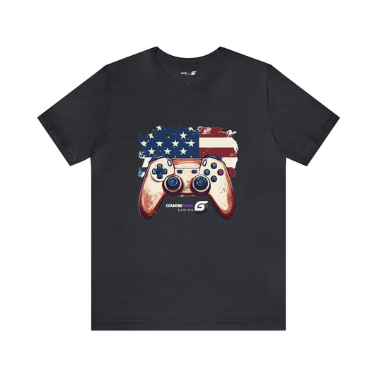 USA Flag/Controller - Unisex T-Shirt
