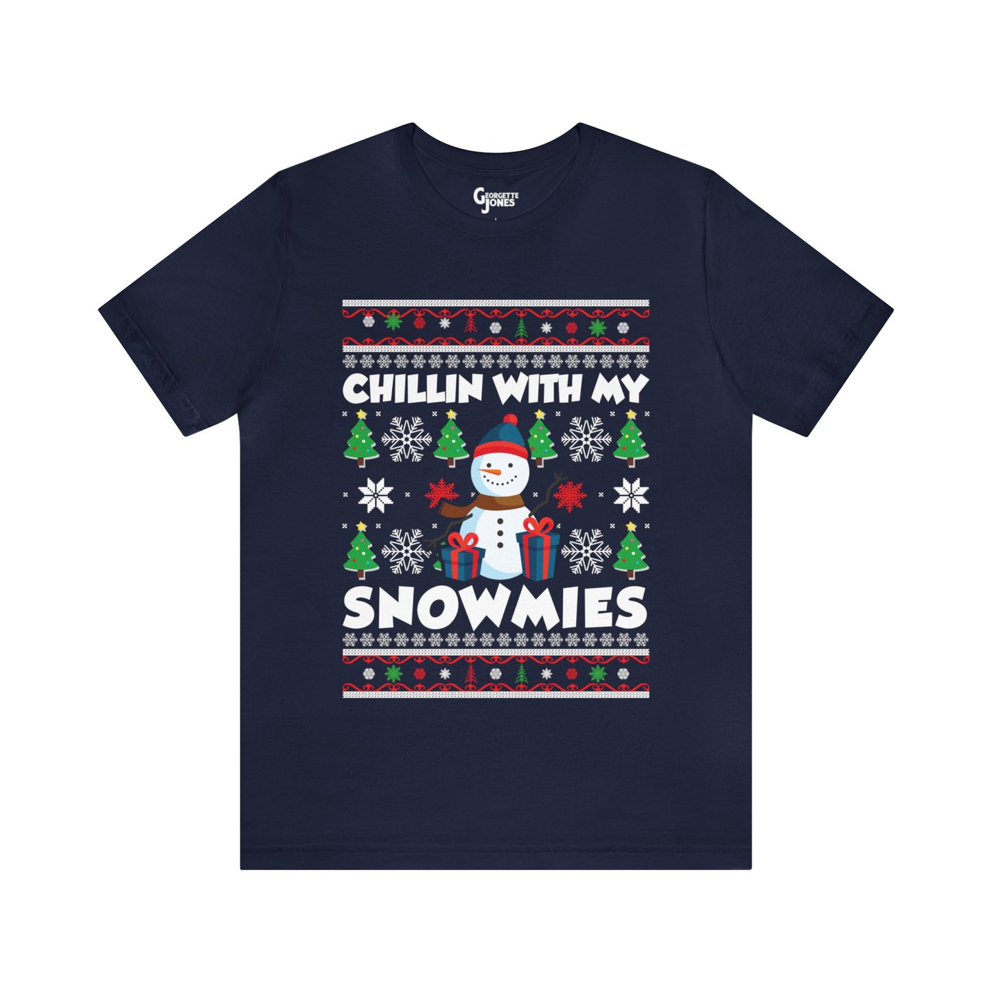 Chilling With The Snowmies Unisex Ugly Christmas T-shirt!