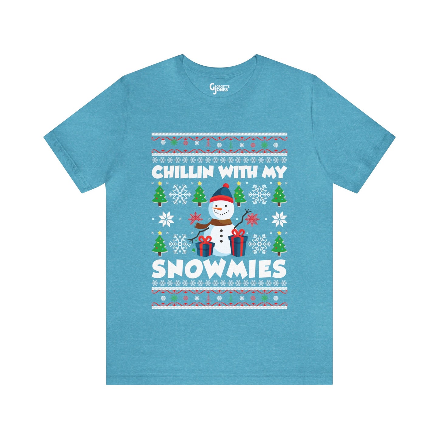 Chilling With The Snowmies Unisex Ugly Christmas T-shirt!