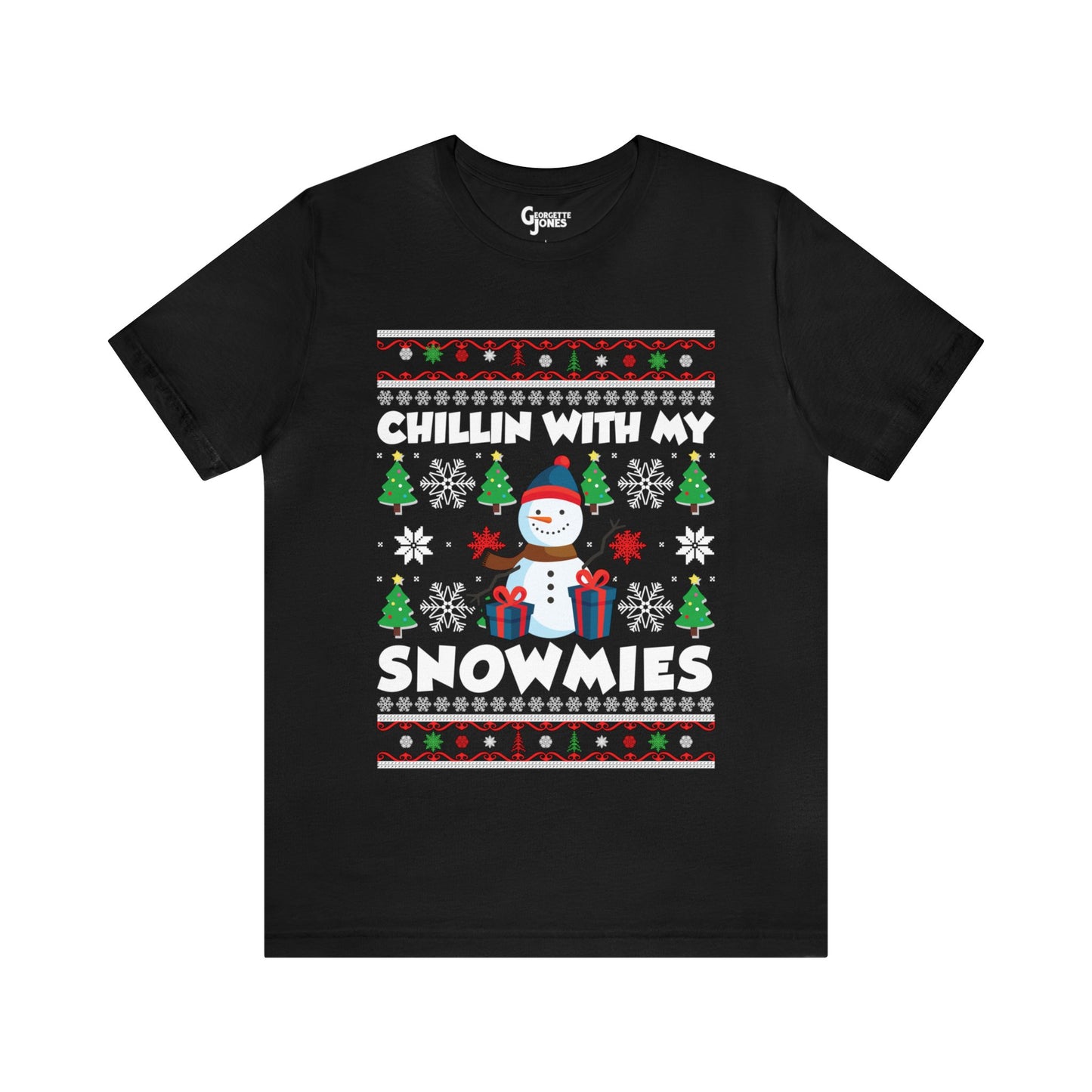 Chilling With The Snowmies Unisex Ugly Christmas T-shirt!